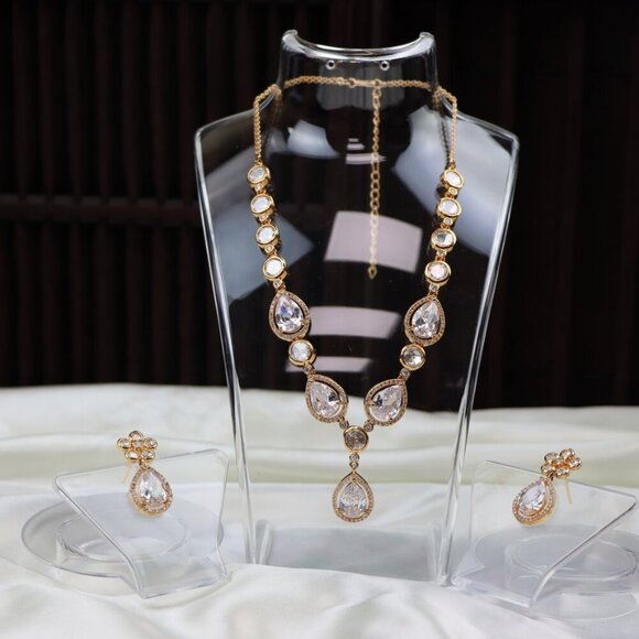 Elegant Teardrop Necklace & Earrings Set , JP29 - Picture 2 of 11
